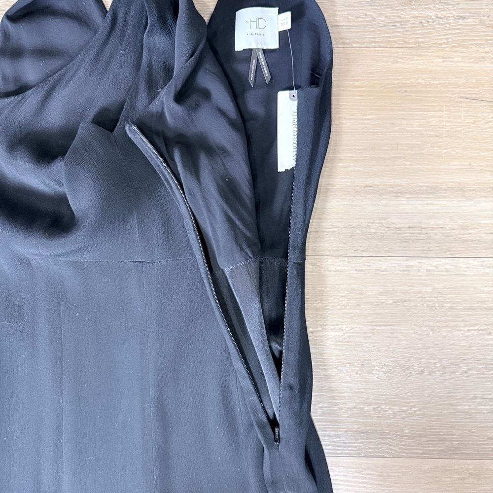 HD in Paris NWT Anthropologie Black Tal Jumpsuit with Floral Embroidery | Size 2 - Picture 6 of 6
